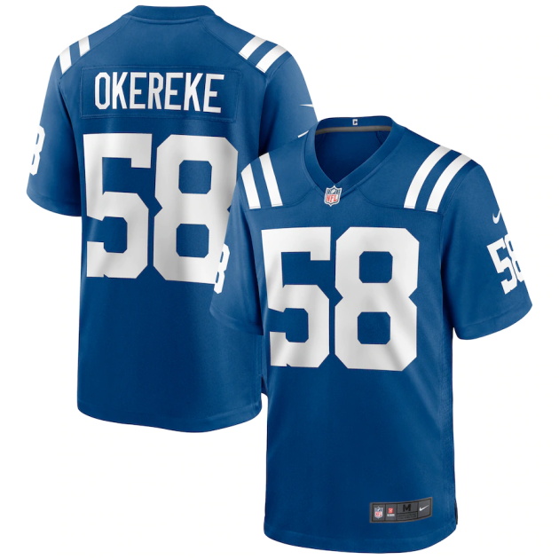 mens nike bobby okereke royal indianapolis colts game jersey